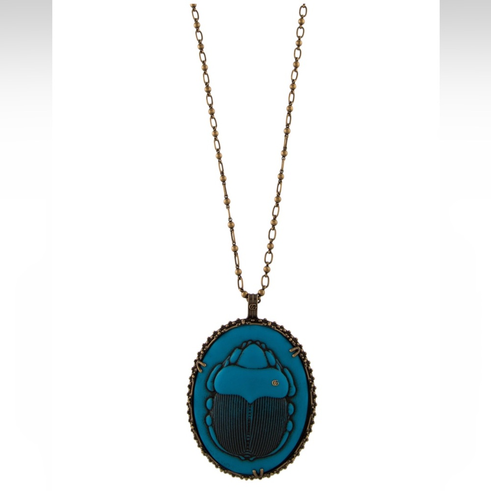 Gucci Scarab Pendant Necklace